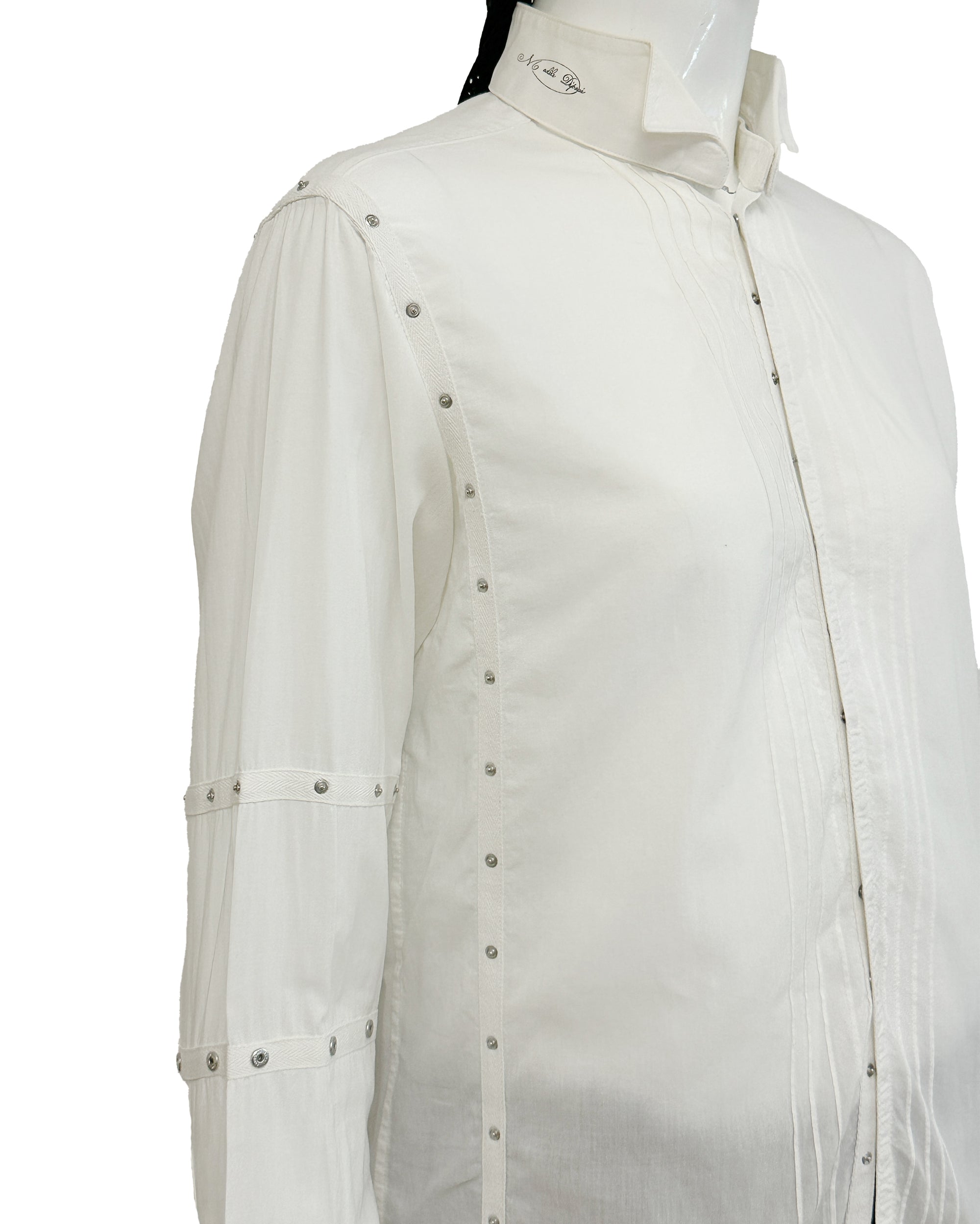GILLES ROSIER SS2003 Cotton Shirt with Detachable Collar