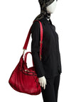 TALKING ABOUT ABSTRACTION Printed Red Jirkin Bag