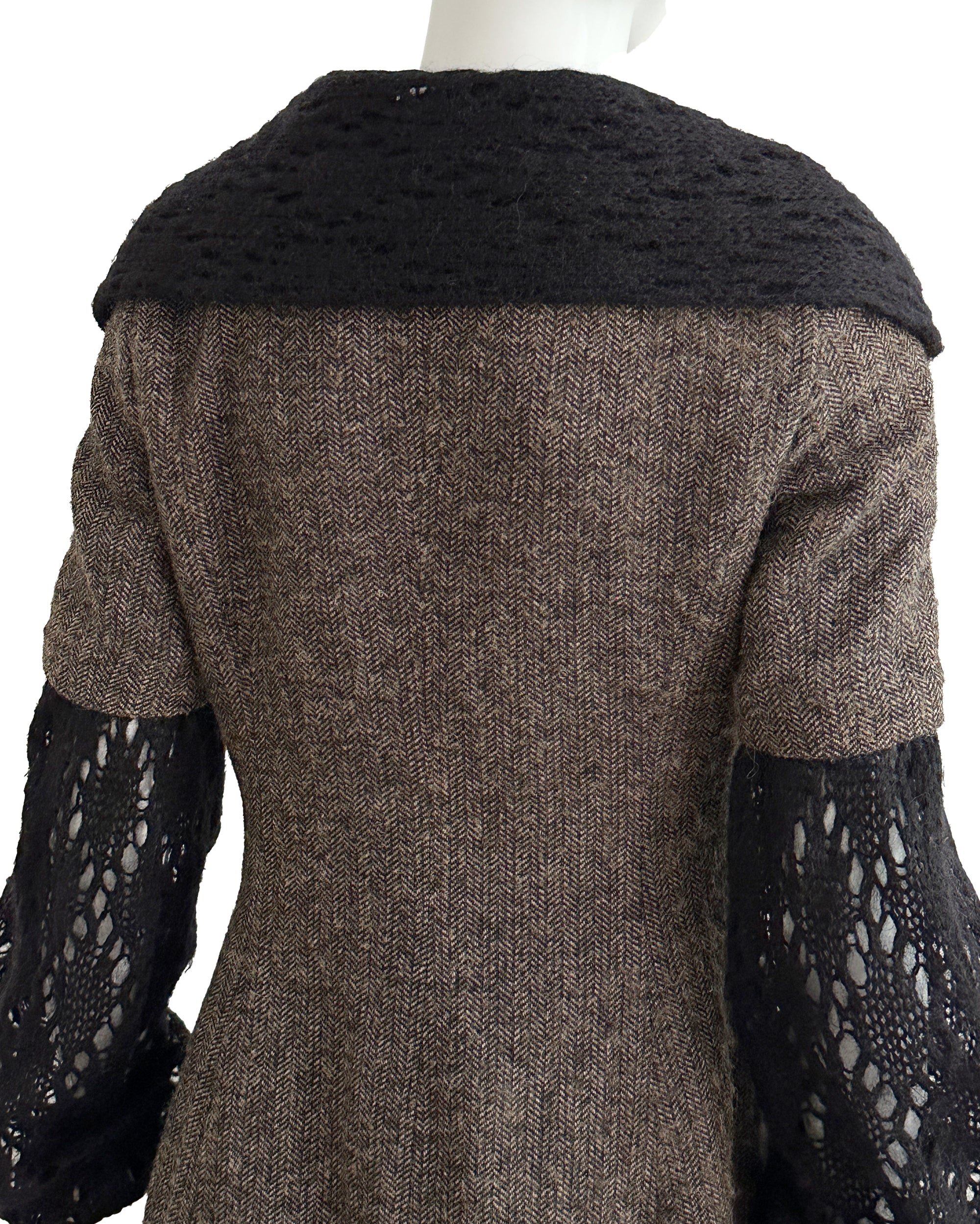 Wool &amp; Mohair Sculptural Coat S