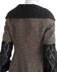 Wool & Mohair Sculptural Coat S