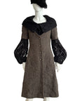 Wool & Mohair Sculptural Coat S