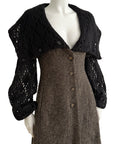 Wool & Mohair Sculptural Coat S