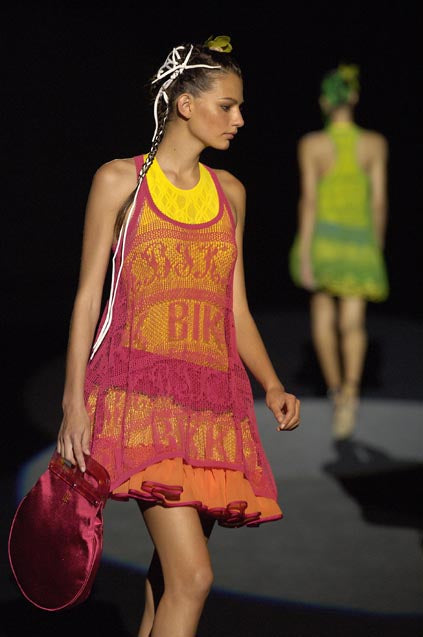 DIRK BIKKEMBERGS SS2006 Silk Football Scarf Heels 37.5