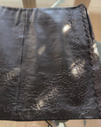ALBERTA FEREETTI Leather Mini Skirt S