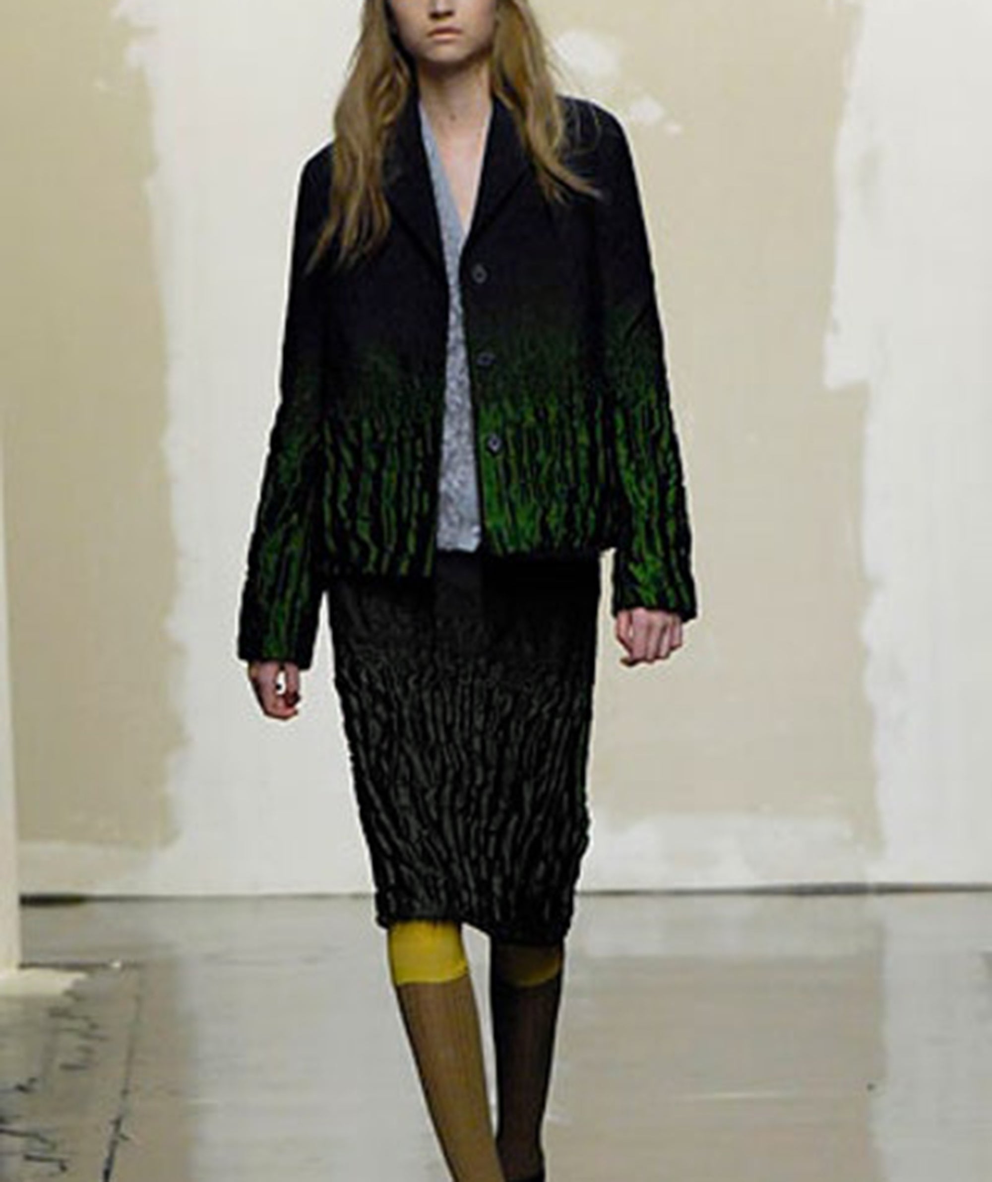 PRADA AW2007 Silk Lizard Skirt S