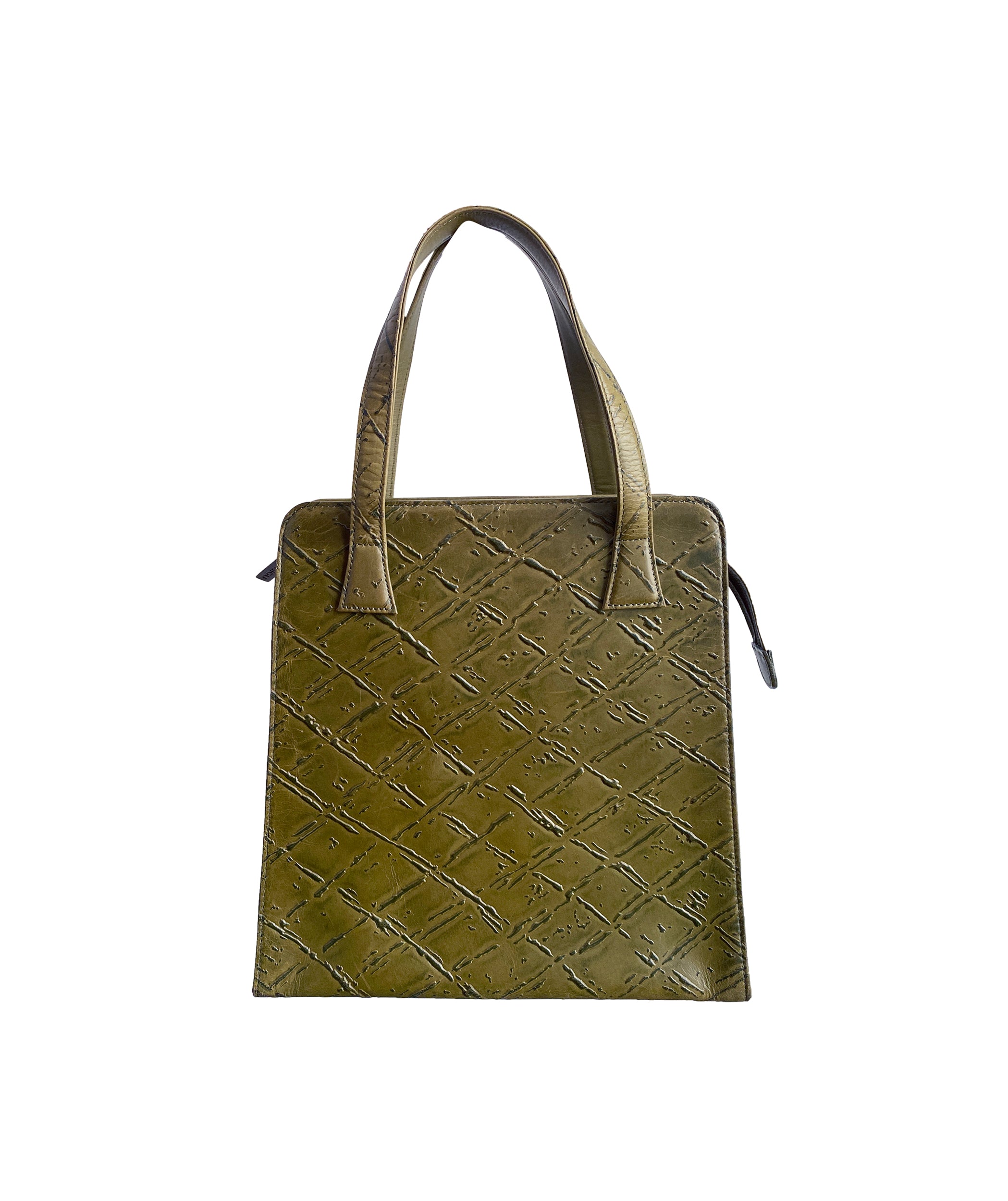 ROMEO GIGLI Leather &amp; Silk Handbag