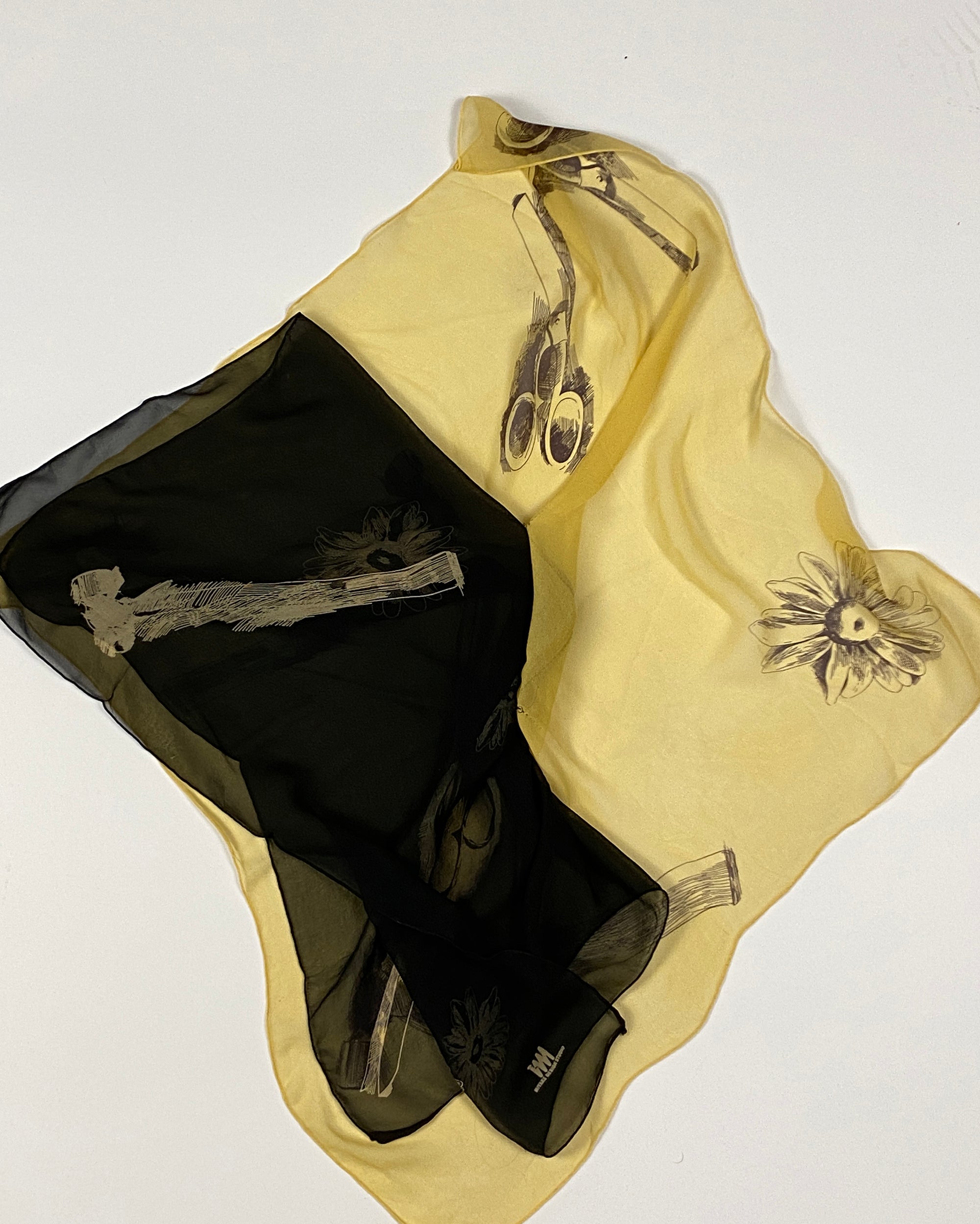 ISSEY MIYAKE Double-Layered Silk Scarf