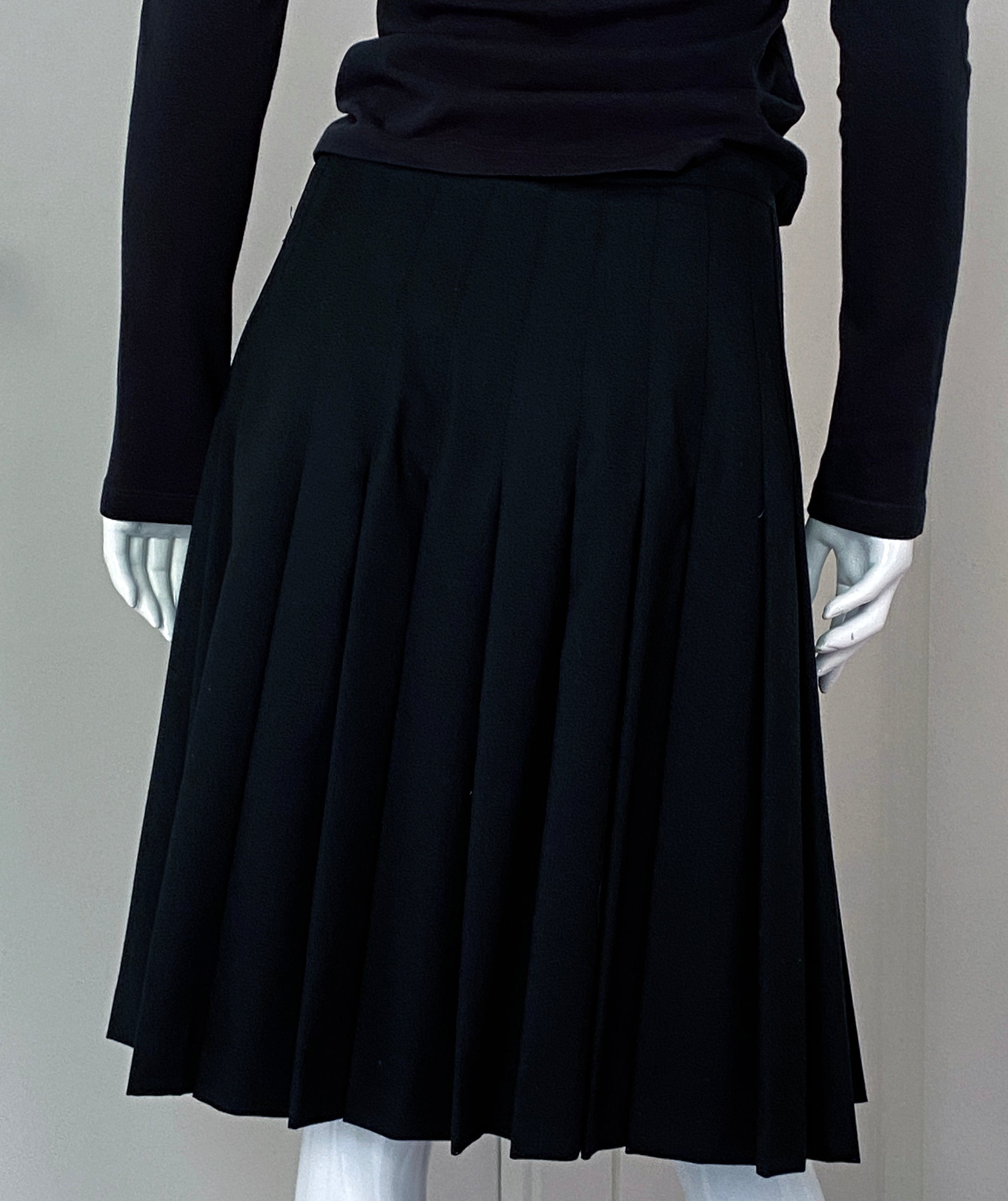 Jean-Paul GAULTIER FEMME Belted Zipper Wrap Skirt Black 40 | PLAYFUL