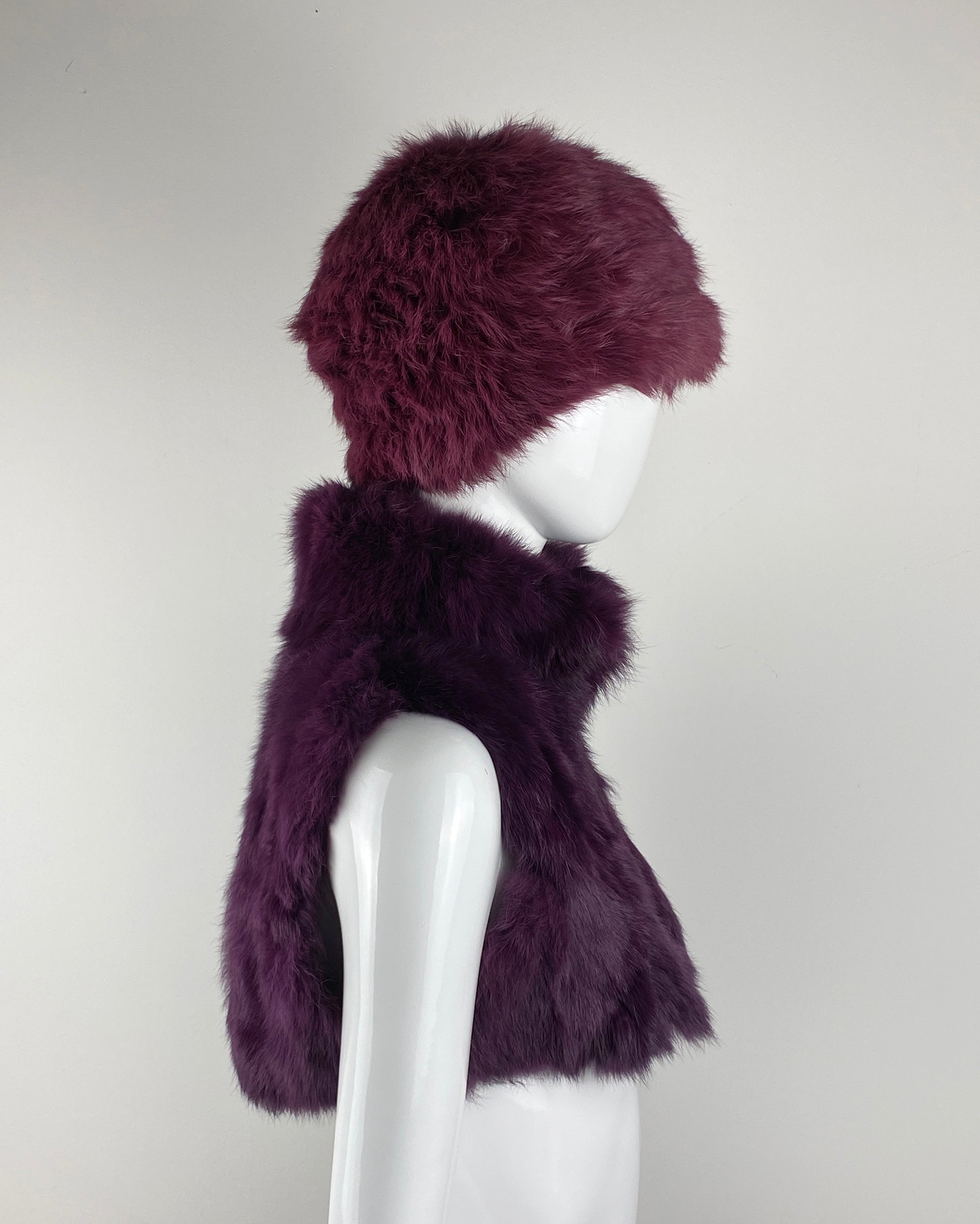 Purple Fur Vest S