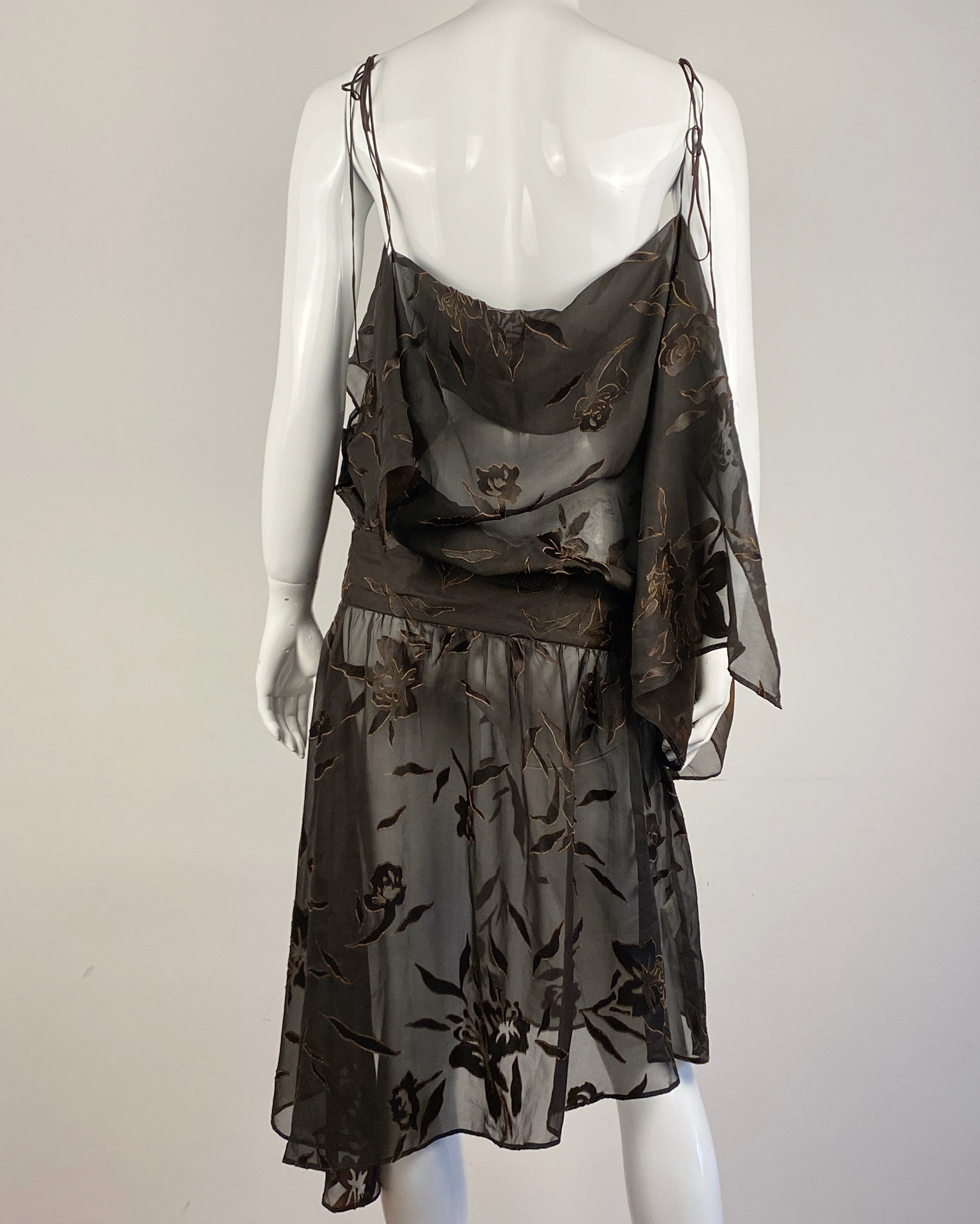 ABAHOUSE DEVINETTE Sheer Silk Dress