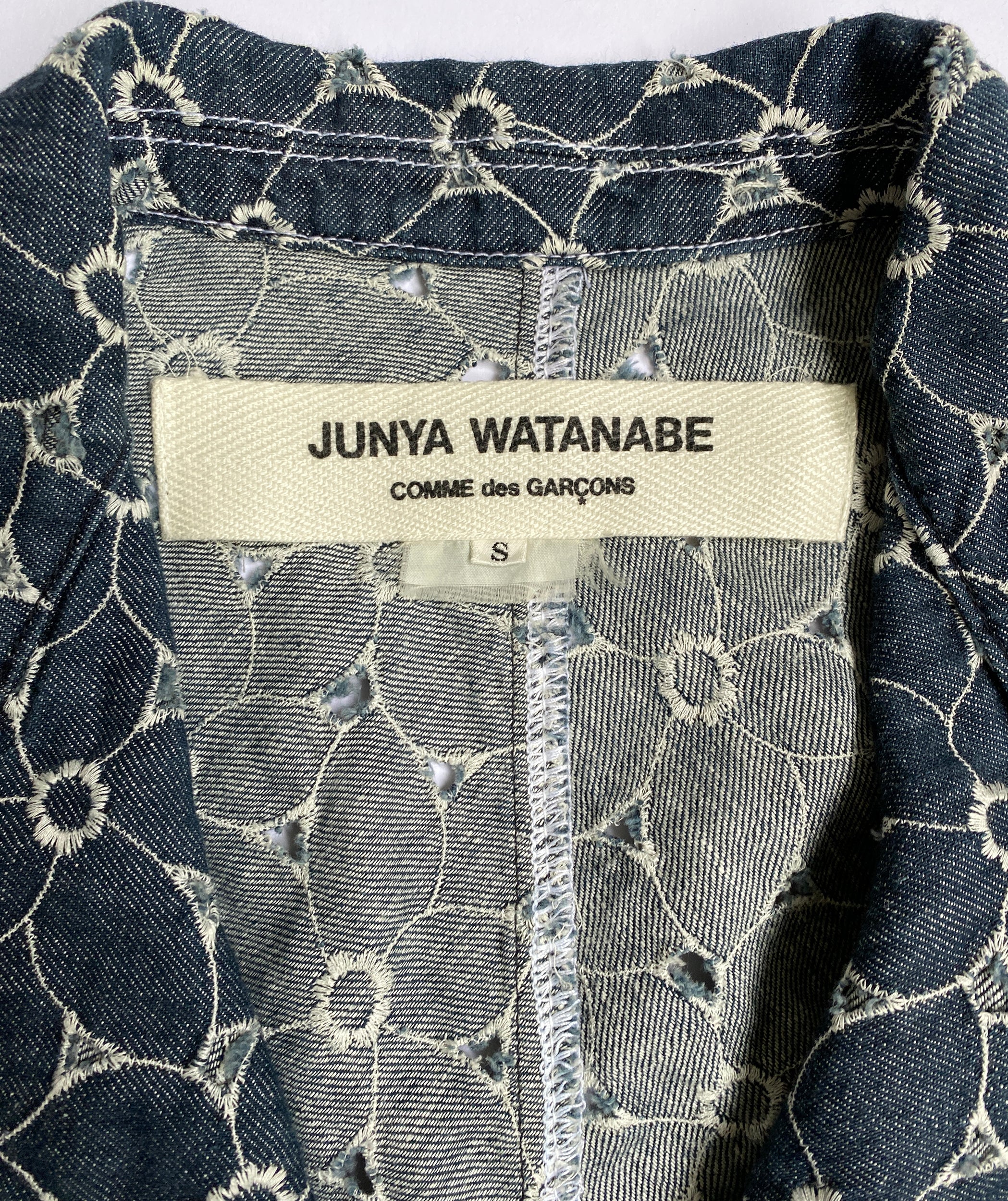 JUNYA WATANABE 2008 Flower Denim Jacket XS