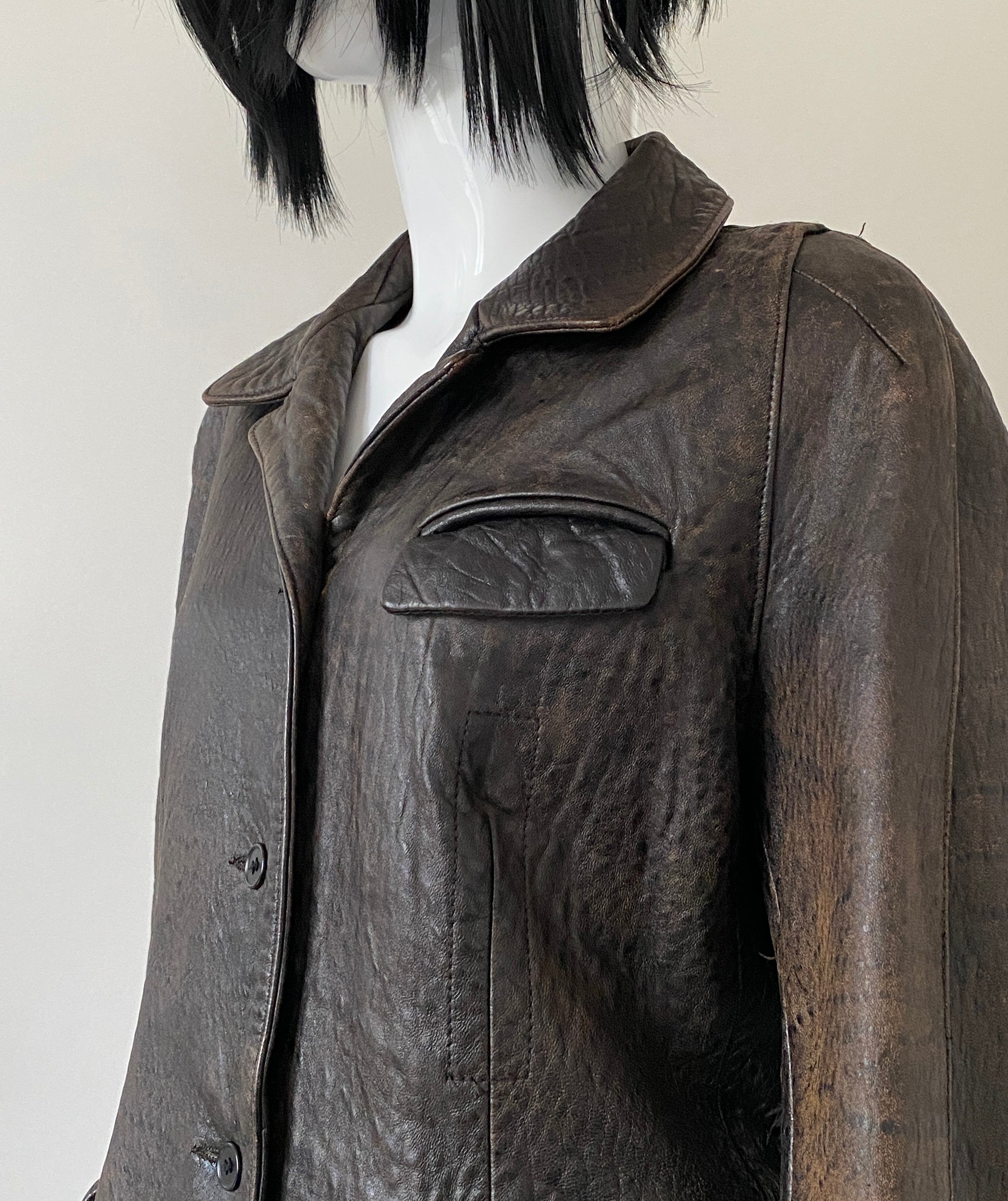 DKNY Leather Jacket M