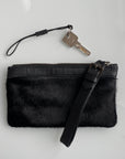 Natural Leather & Fur Pouch