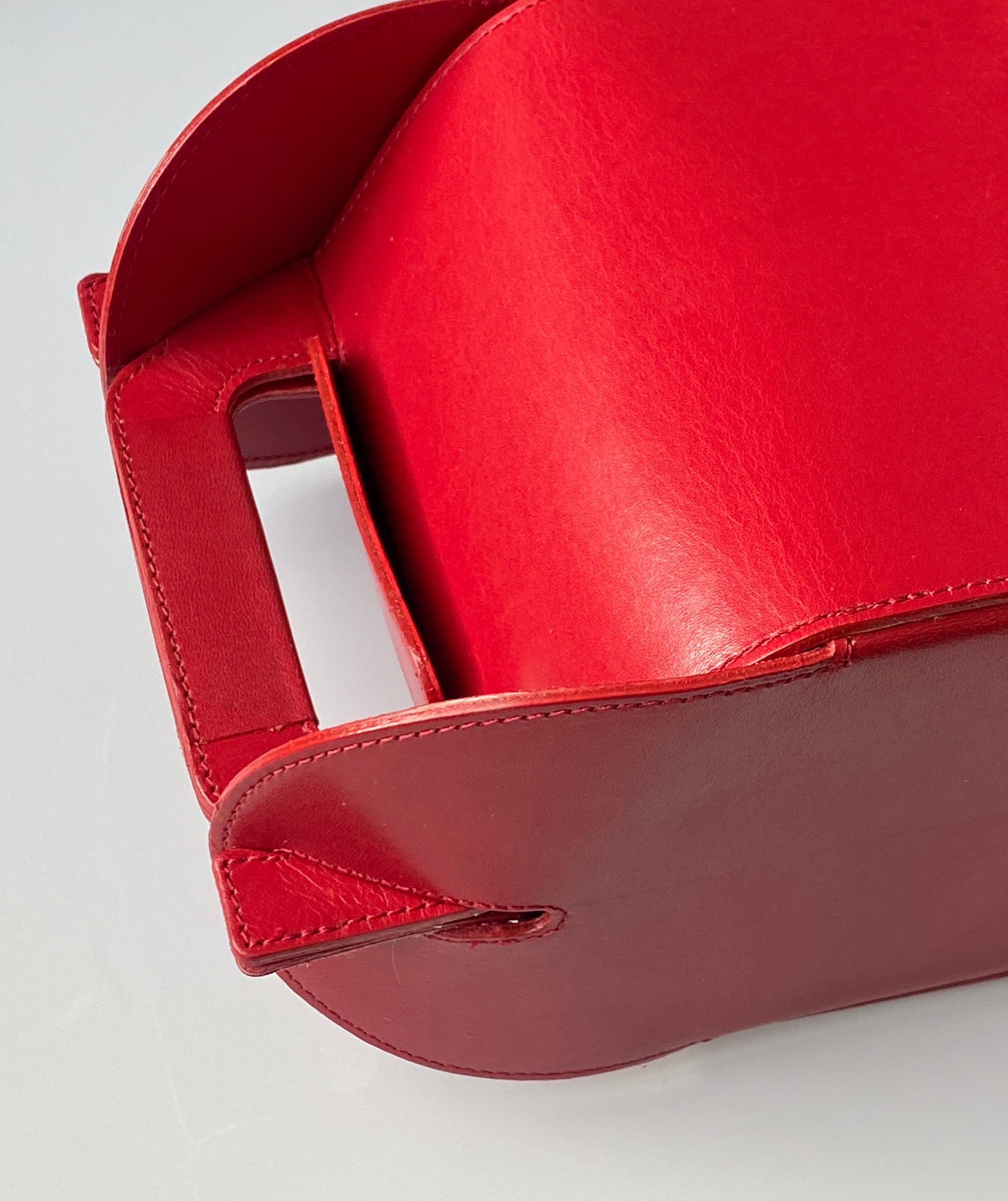 ISSEY MIYAKE Leather Folding Box Bag