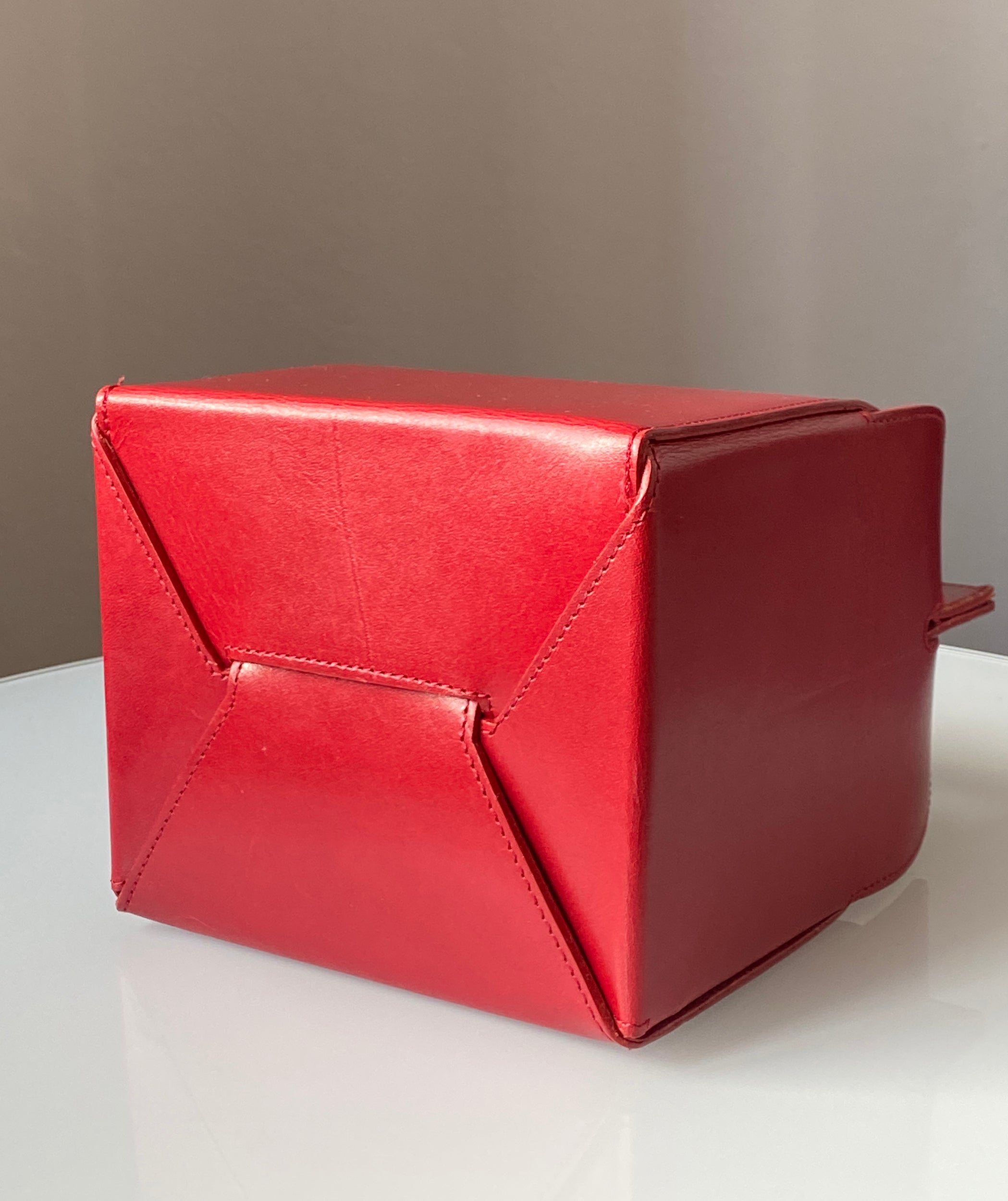 ISSEY MIYAKE Leather Folding Box Bag
