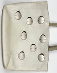 PRADA 2000 Grey Leather Tote Bag