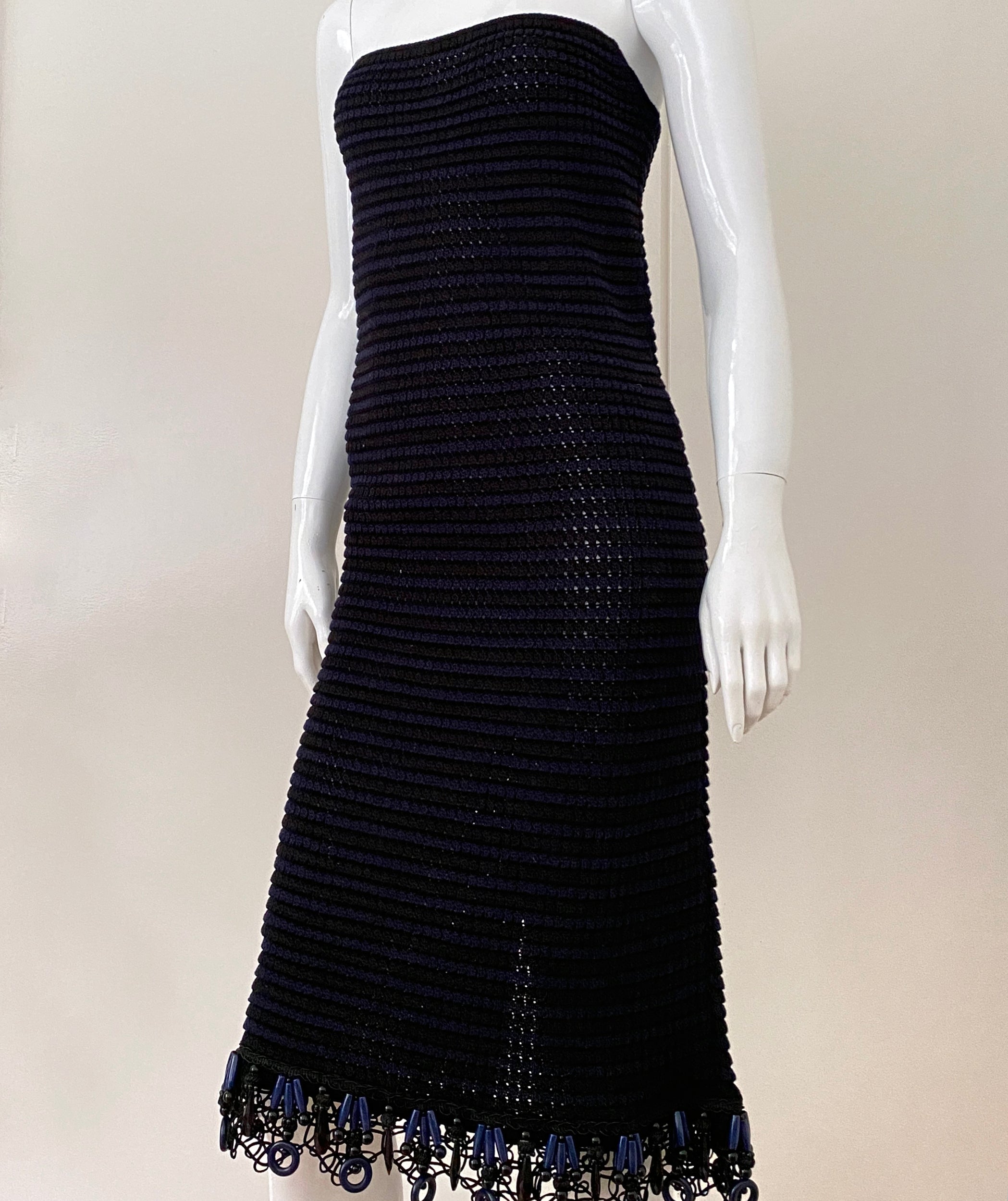 PRADA Knitted Tube Dress/Skirt with Beads S