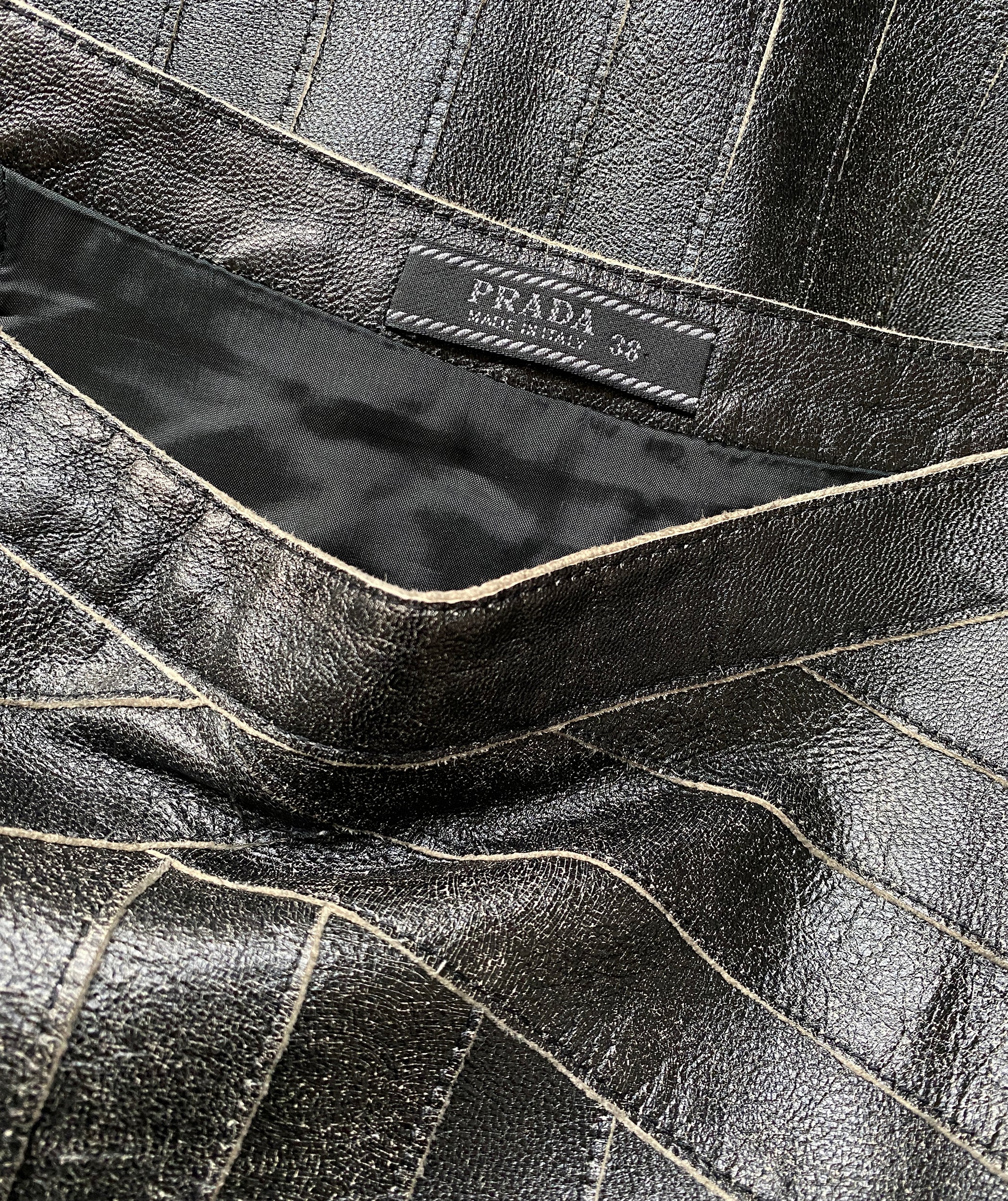 PRADA Leather Skirt XS/S