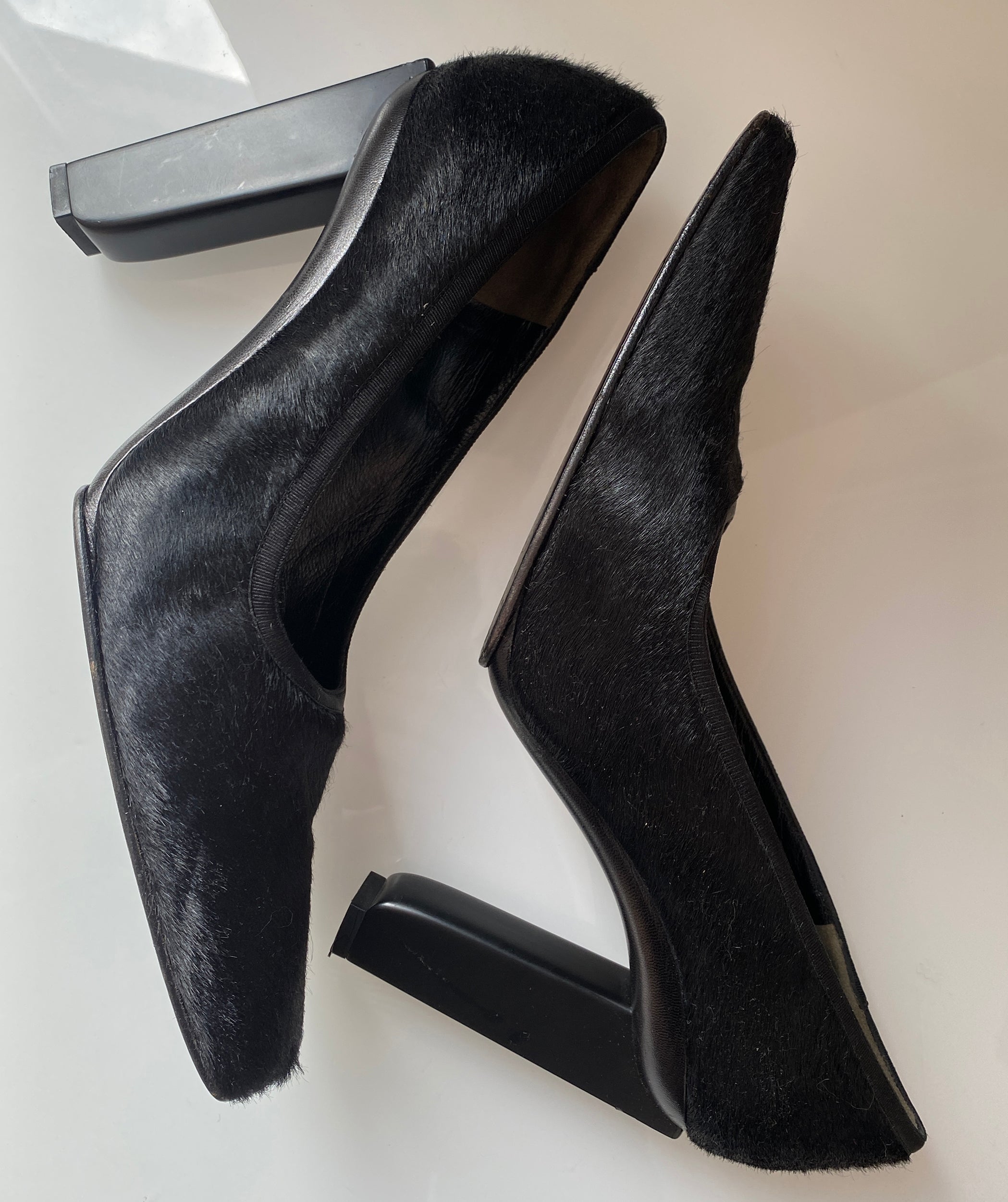 LAGERFELD Leather &amp; Fur Pumps 39.5/40