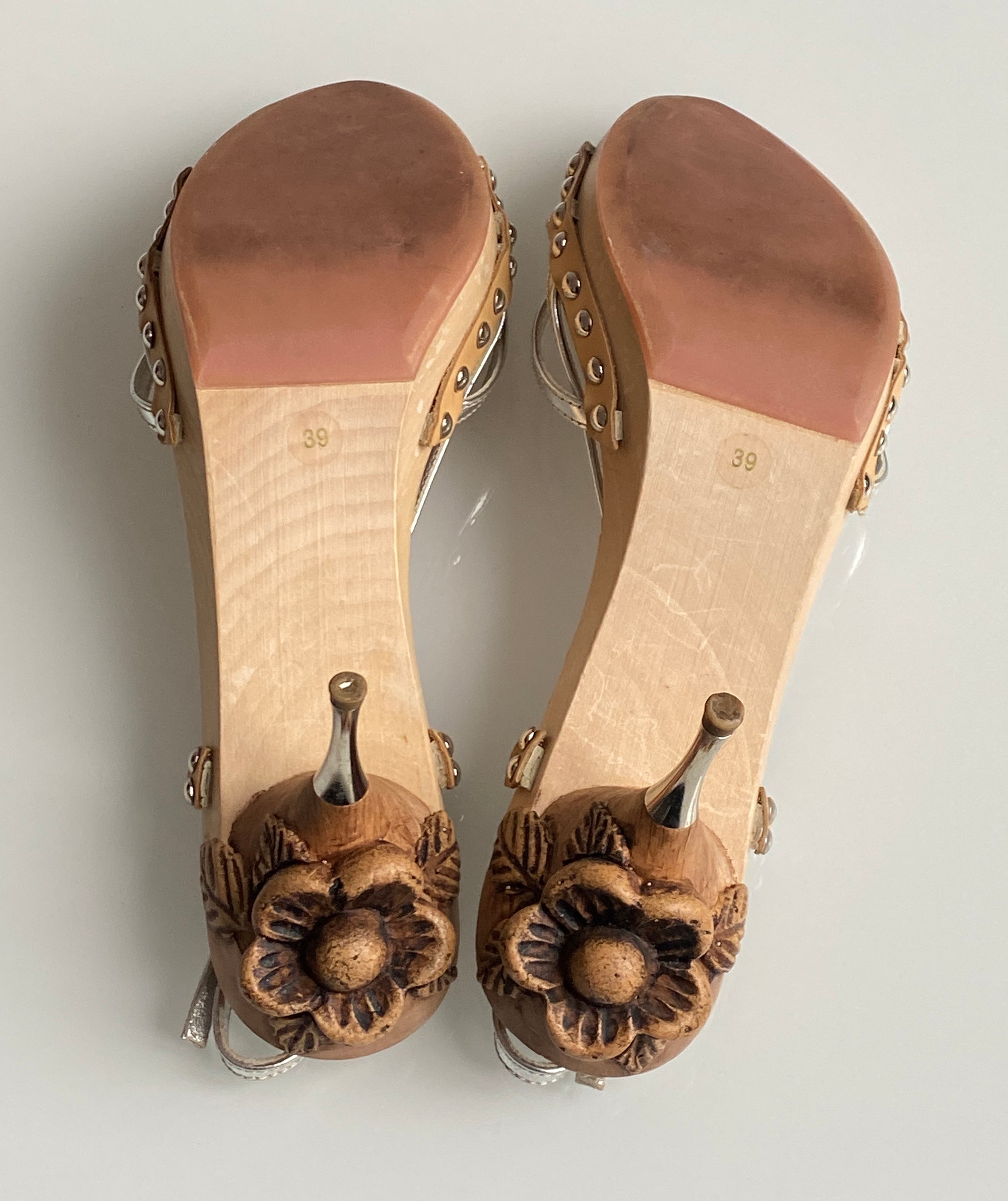 MIU MIU Engraved Clogs 39