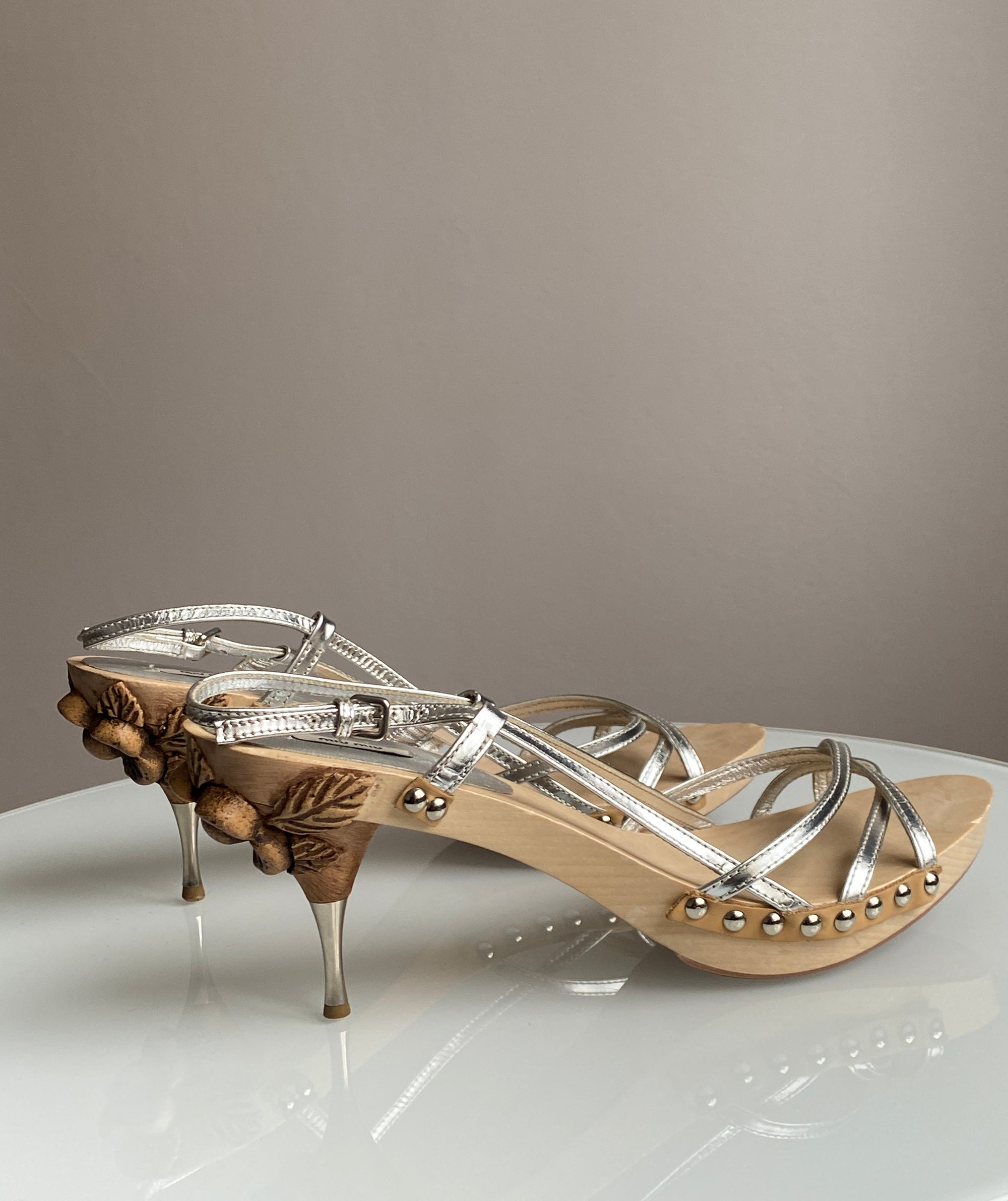 MIU MIU Engraved Clogs 39