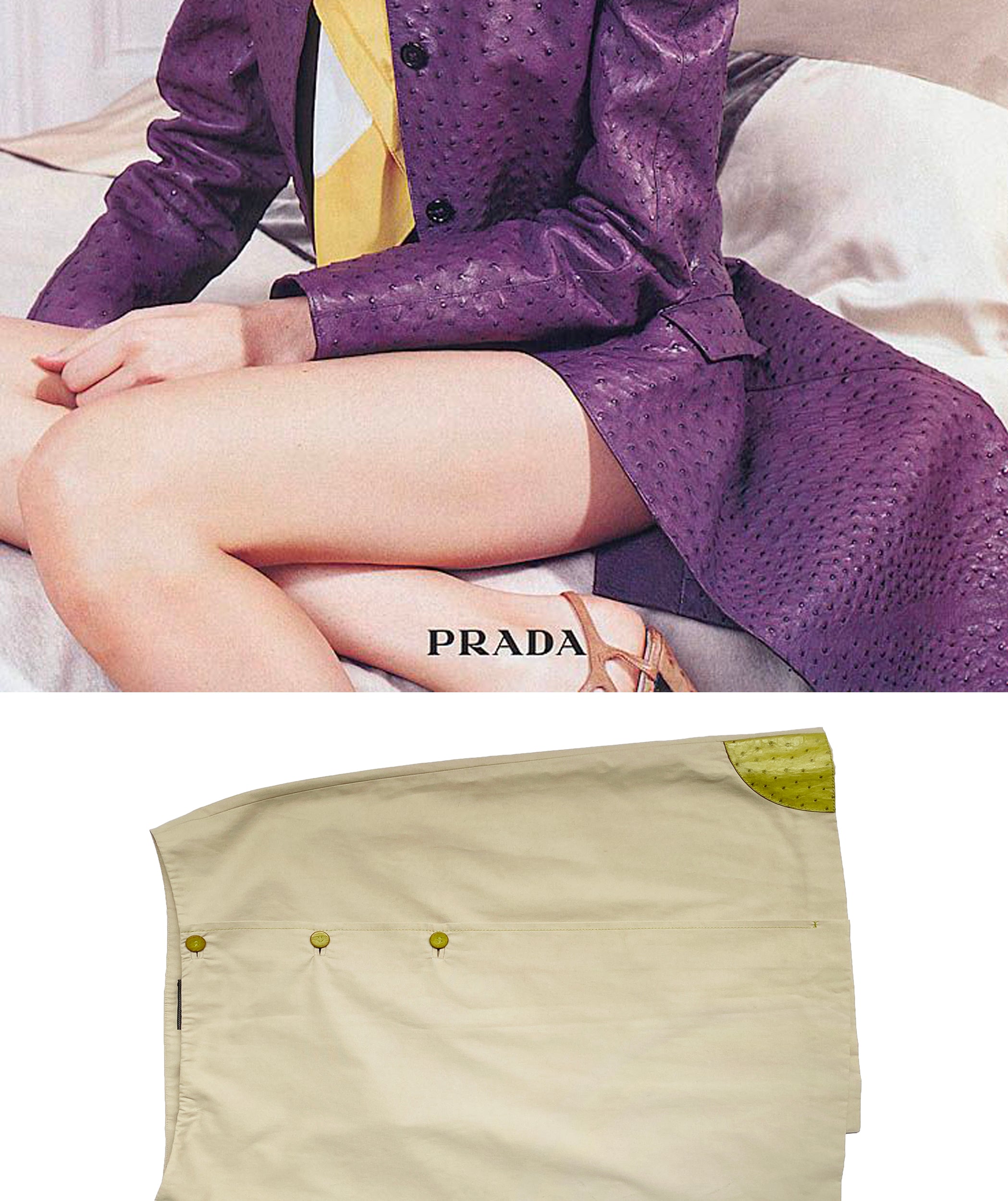 PRADA SS2000 Wrap-around Skirt L – Archive Club
