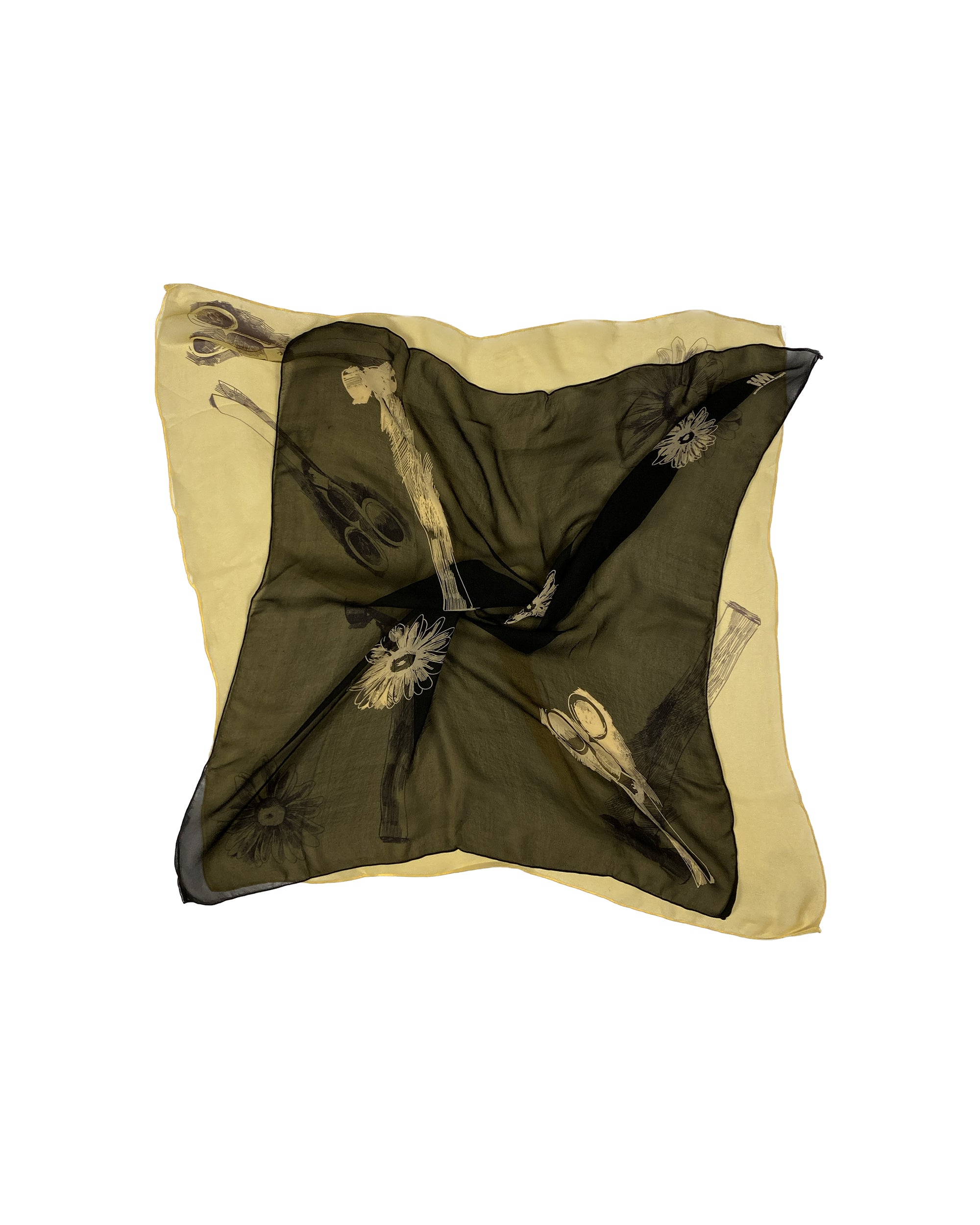 ISSEY MIYAKE Double-Layered Silk Scarf