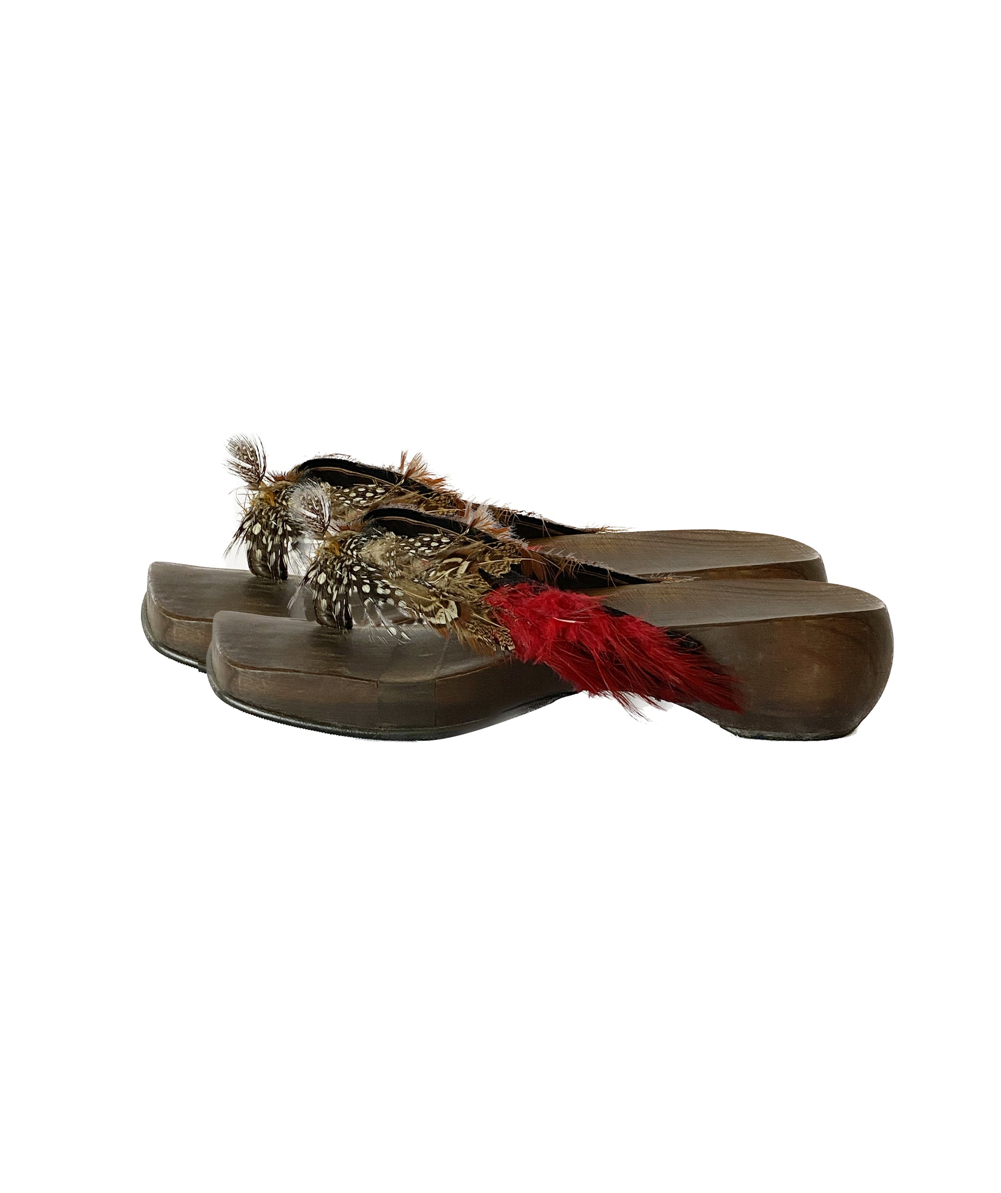 Wooden Feather Clogs 39