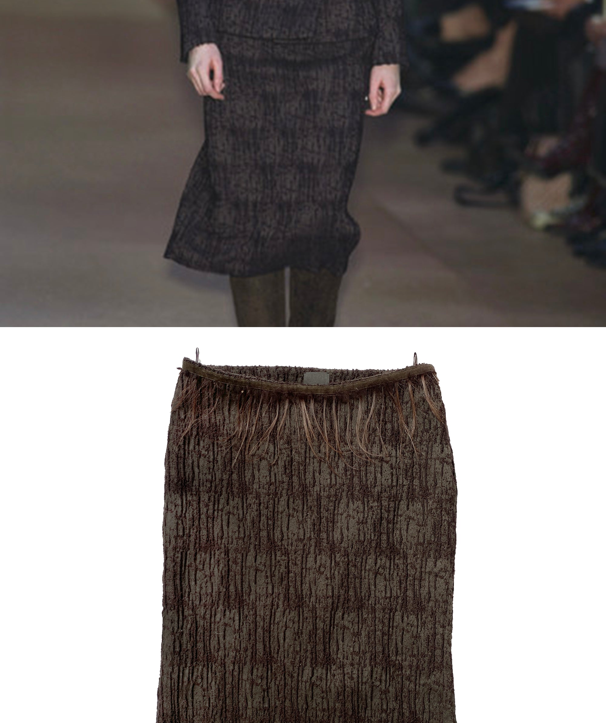 FENDI FW 2002 Hair Skirt S