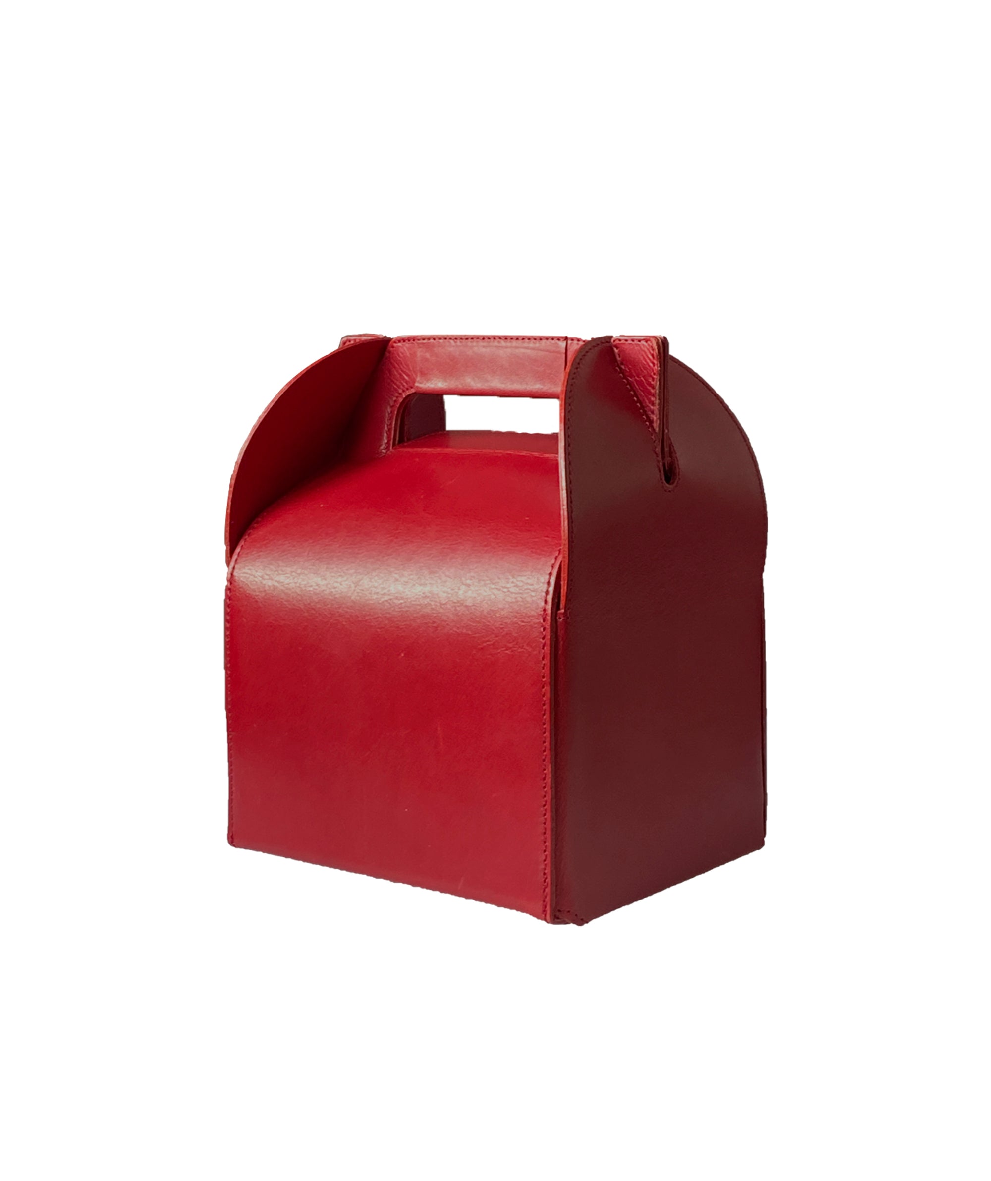 ISSEY MIYAKE Leather Folding Box Bag