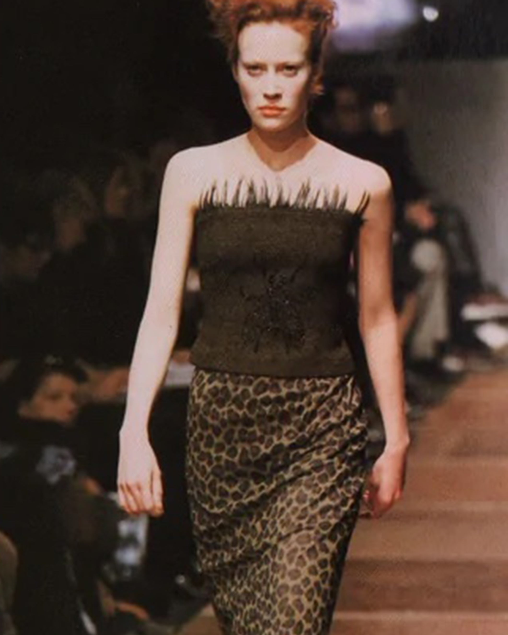JEAN COLONNA FW1998 Feather Dress XS