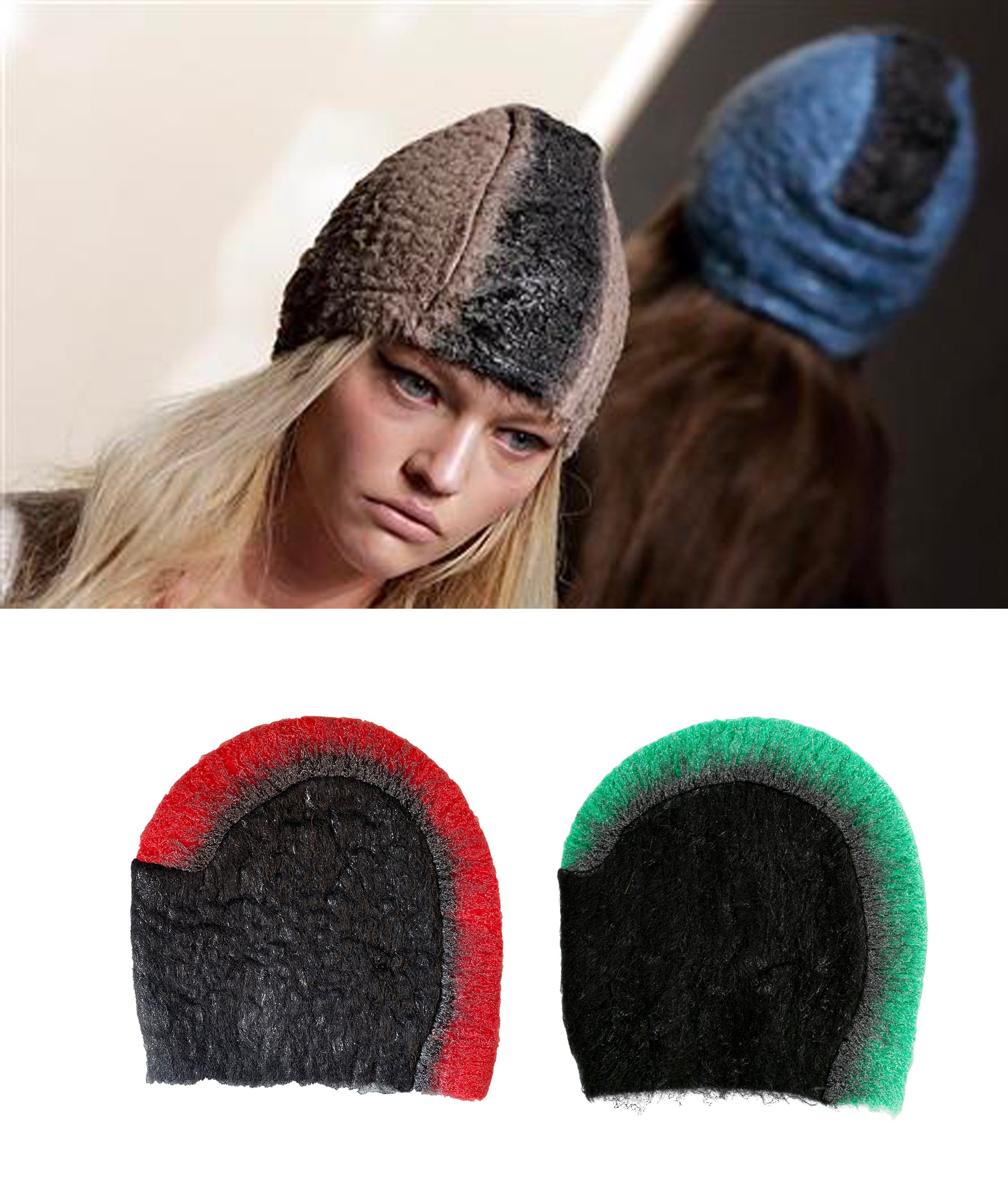 PRADA AW 2007 Mohair Hats XS